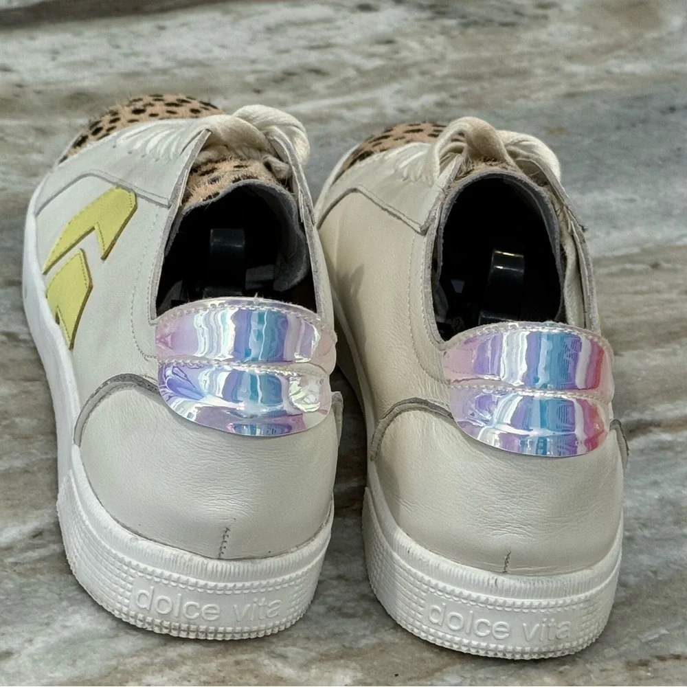 Women’s DOLCE VITA Zaga Calf Hair Leather Sneakers- Size 9 - Picture 9 of 10